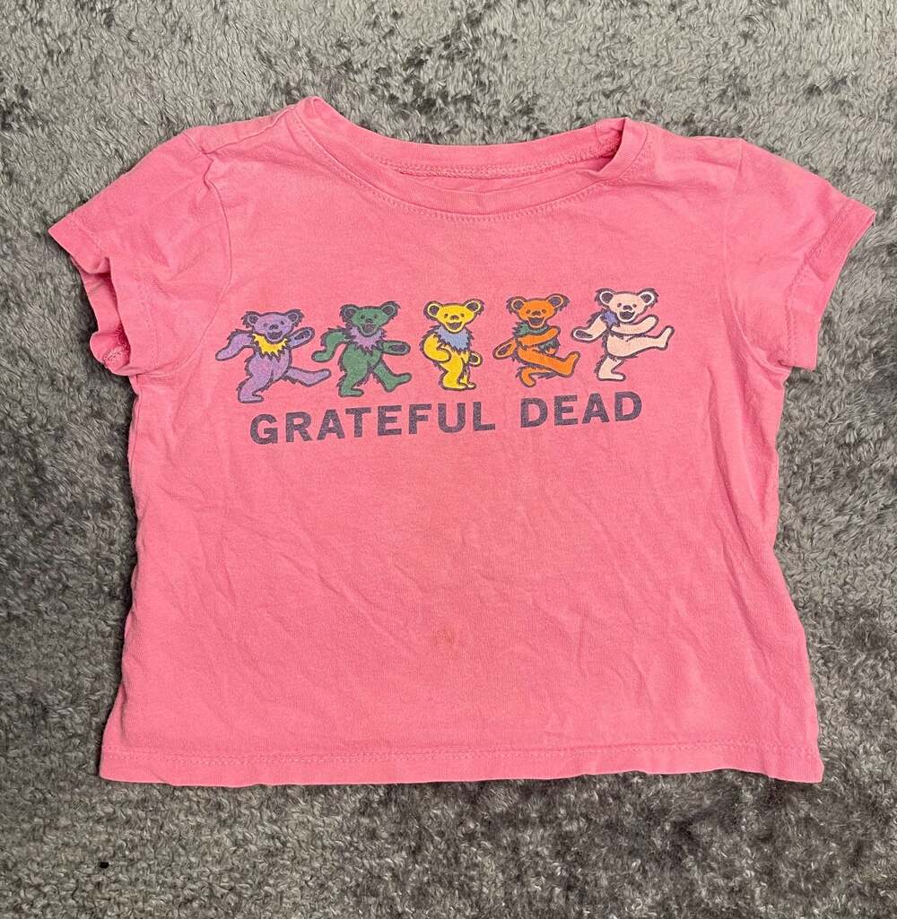 Old Navy Collectabilitees Grateful Dead Dancing Bears Pink Graphic T-Shirt 18-24